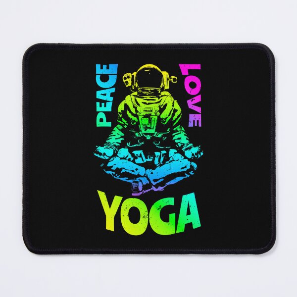 Item preview, Peace Love Yoga Astronaut Namaste Zen Meditation Lotus Pose designed and sold by GrandeDuc.