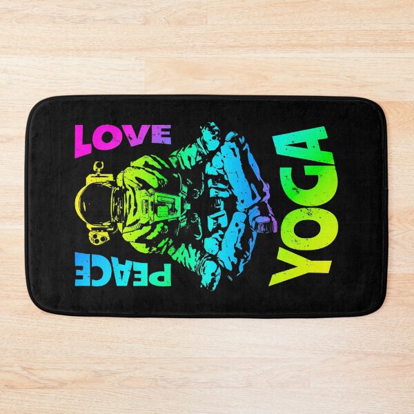 Item preview, Peace Love Yoga Astronaut Namaste Zen Meditation Lotus Pose designed and sold by GrandeDuc.