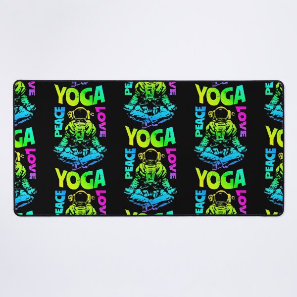 Item preview, Peace Love Yoga Astronaut Namaste Zen Meditation Lotus Pose designed and sold by GrandeDuc.