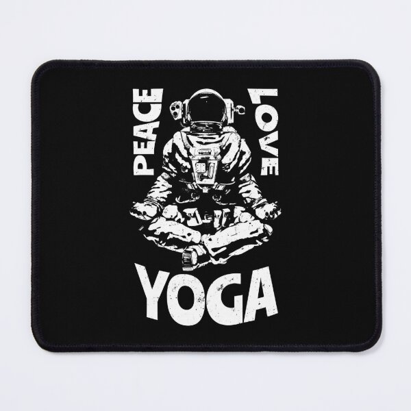 Item preview, Peace Love Yoga Astronaut Namaste Zen Meditation Lotus Pose designed and sold by GrandeDuc.