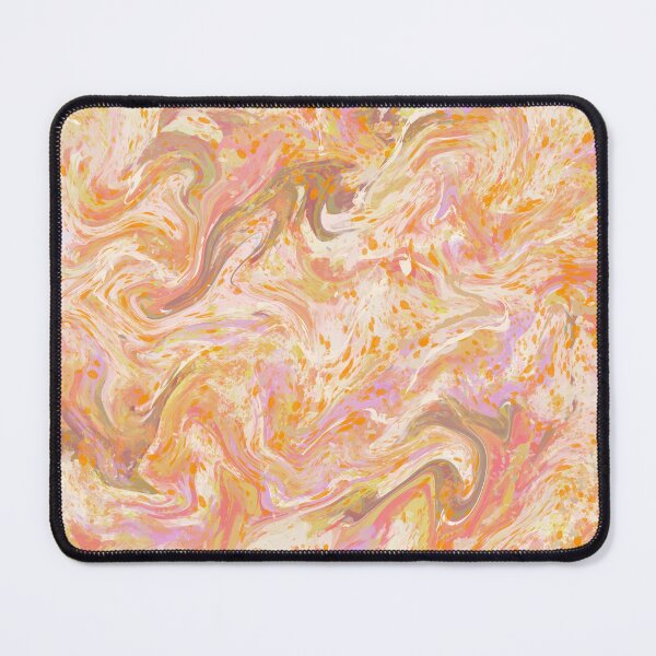 Item preview, Peach and cream marble abstract designed and sold by Diane Hunter Art.