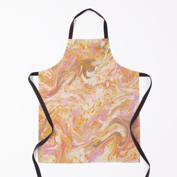 Item preview, Peach and cream marble abstract designed and sold by Diane Hunter Art.