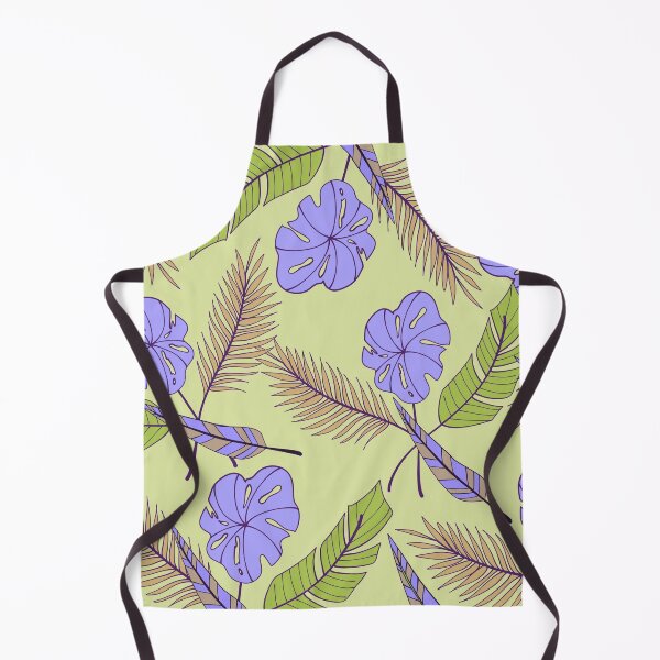 Aperçu de l'œuvre Palm Monstera Tropical Leaves Pattern Purple and Mint créée et vendue par GraphicsClub.