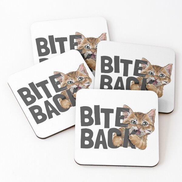Item preview, Funny Cute Kawaii Kitty Cat Feline Adorable Bite Back designed and sold by ozunu.
