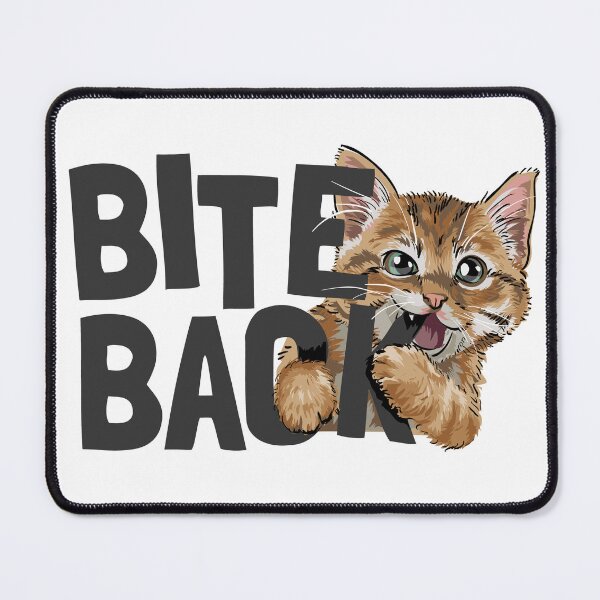 Item preview, Funny Cute Kawaii Kitty Cat Feline Adorable Bite Back designed and sold by ozunu.