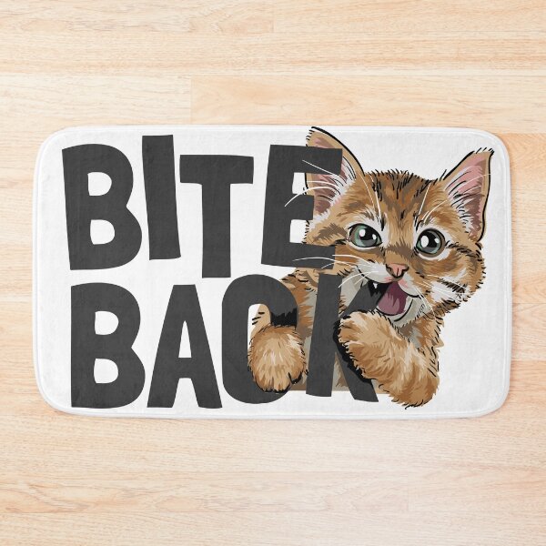 Item preview, Funny Cute Kawaii Kitty Cat Feline Adorable Bite Back designed and sold by ozunu.