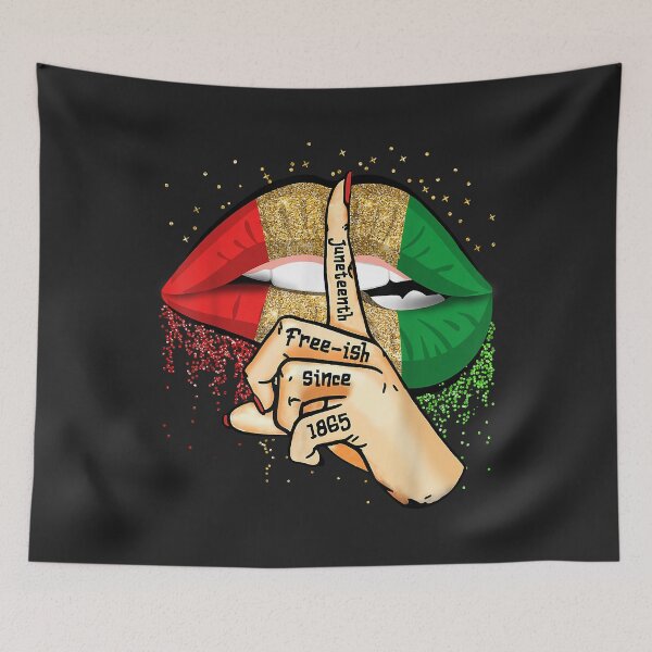 Item preview, Juneteenth Free Ish Since 1865 Lips African Melanin Girl designed and sold by Corelli87.