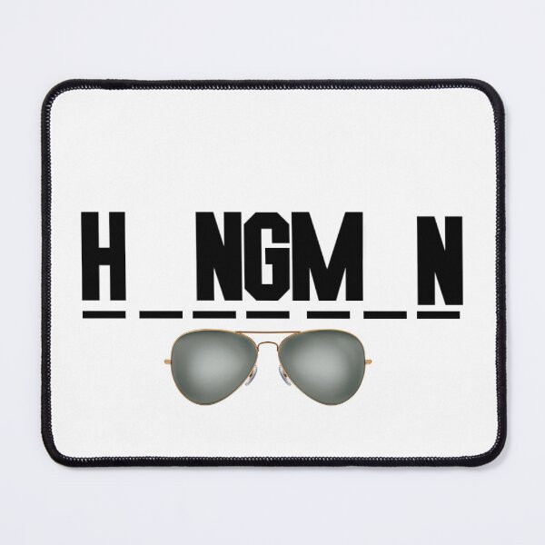 Item preview, hangman font black with glasses designed and sold by LannisterOnMars.