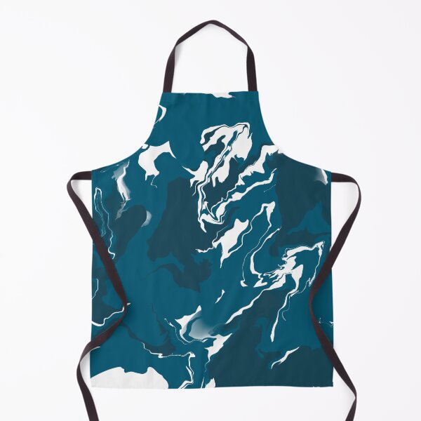 Item preview, Teal blue and navy and white marble abstract designed and sold by Diane Hunter Art.