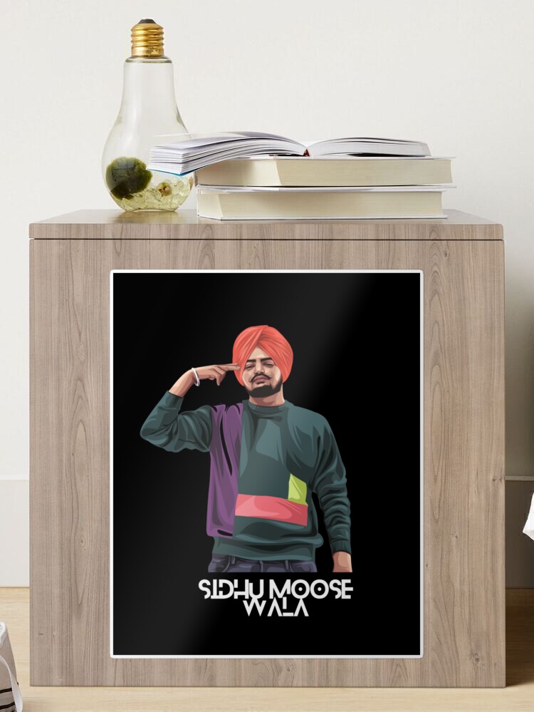 Wooden Brown Sidhu Moosewala Photo Mini Frame, For Gift, Size: 6x5 Inch