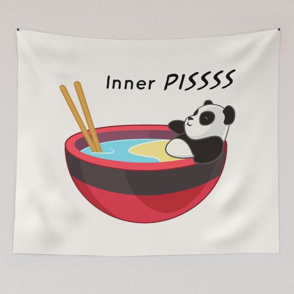 Item preview, Inner Peace - Funny Cartoon Panda Soup Meme designed and sold by Chonkitty.