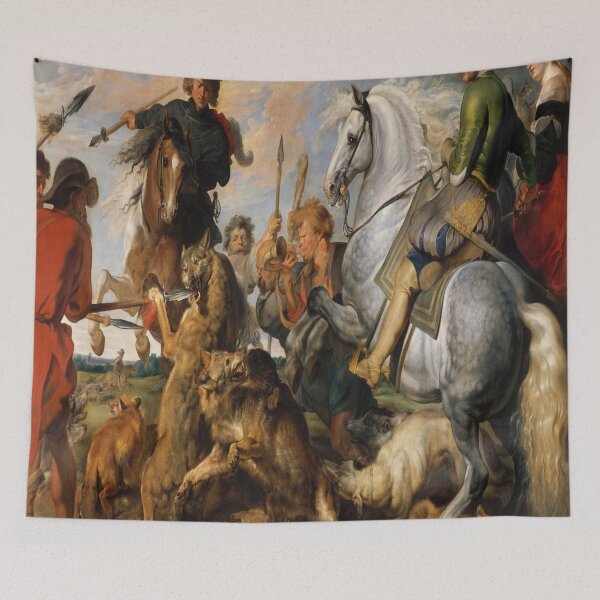 Item preview, Wolf and Fox Hunt-Peter Paul Rubens designed and sold by LexBauer.