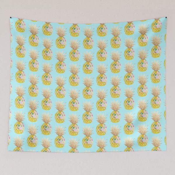 Item preview, Aloha pineapple, faux gold designed and sold by PixDezines.