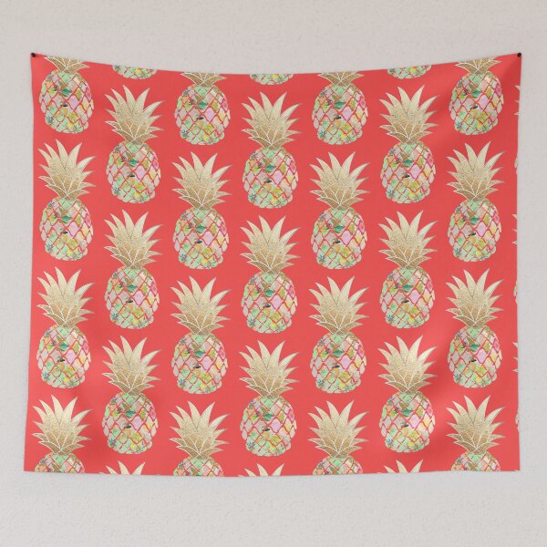 Item preview, Aloha pineapple, mint green + faux gold designed and sold by PixDezines.