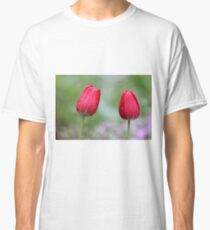 Spring Rain - red tulips Classic T-Shirt