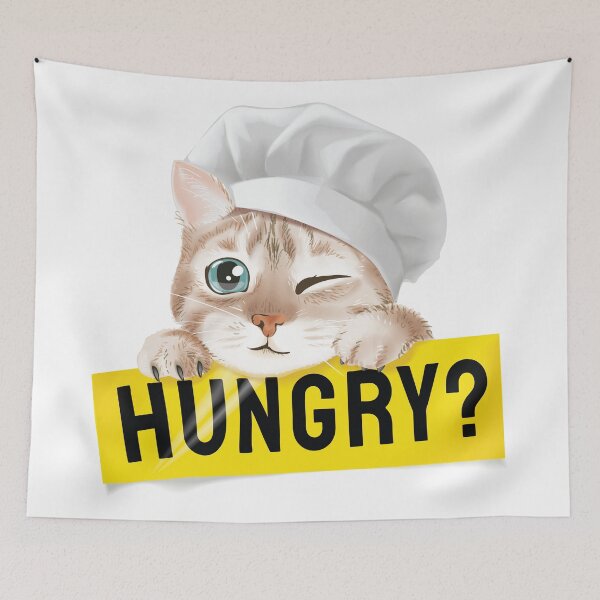 Item preview, Cute Adorable Kitty Cat Feline Hungry Chef designed and sold by ozunu.