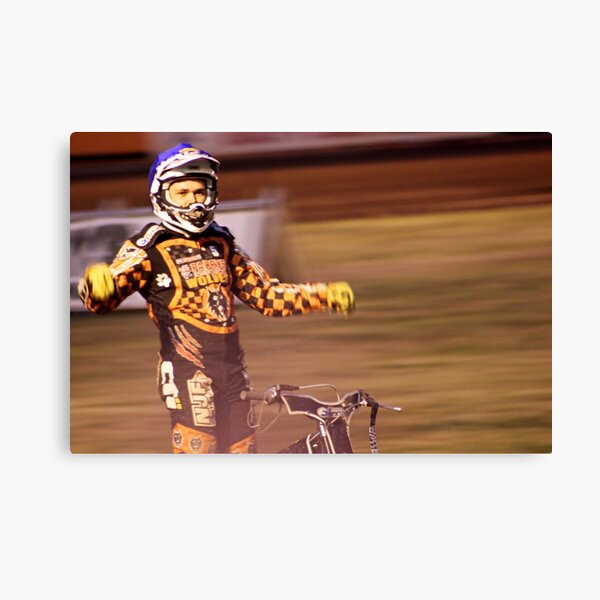 Tai Woffinden standing on bike Canvas Print