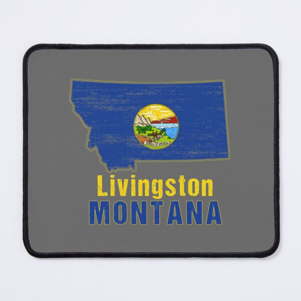 Item preview, Livingston Montana State Distressed Flag Outline Essential designed and sold by Evangeline11.