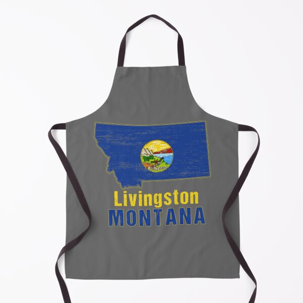 Aperçu de l'œuvre Livingston Montana State Distressed Flag Outline Essential créée et vendue par Evangeline11.