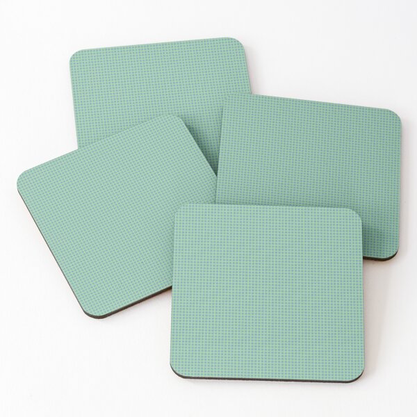 Item preview, Sky blue and mint green minimalist block check gingham pattern designed and sold by FrancesPoff.