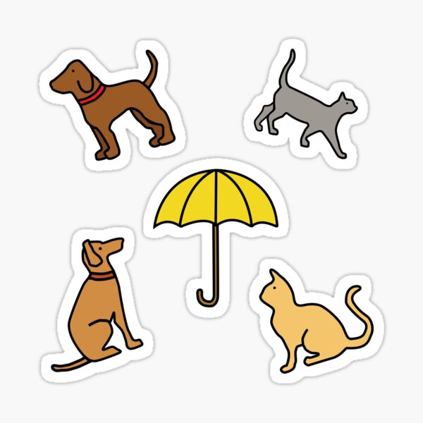 Item preview, Raining Cats and Dogs Sticker Pack designed and sold by DanandDee.