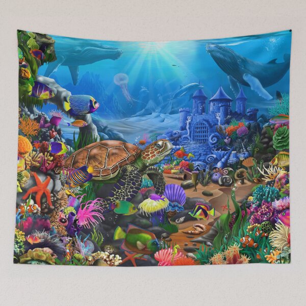 Item preview, Magical Undersea Turtle designed and sold by GeraldNewtonArt.