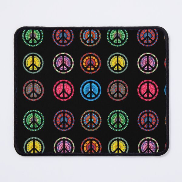 Item preview, CND Floral peace symbols sheet designed and sold by effervescence.