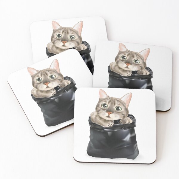 Item preview, Cute Adorable Kitty Cat Black Plastic Bag Recycle designed and sold by ozunu.