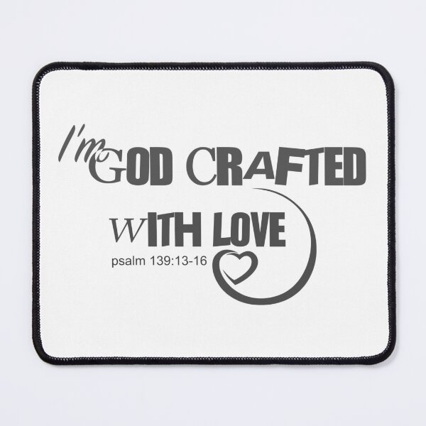Item preview, Christian Design - I'm Crafted with Love - Psalm 139 designed and sold by simplydesignart.