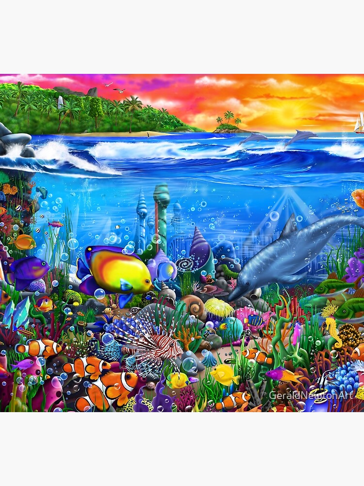 Mysterious Undersea City by GeraldNewtonArt