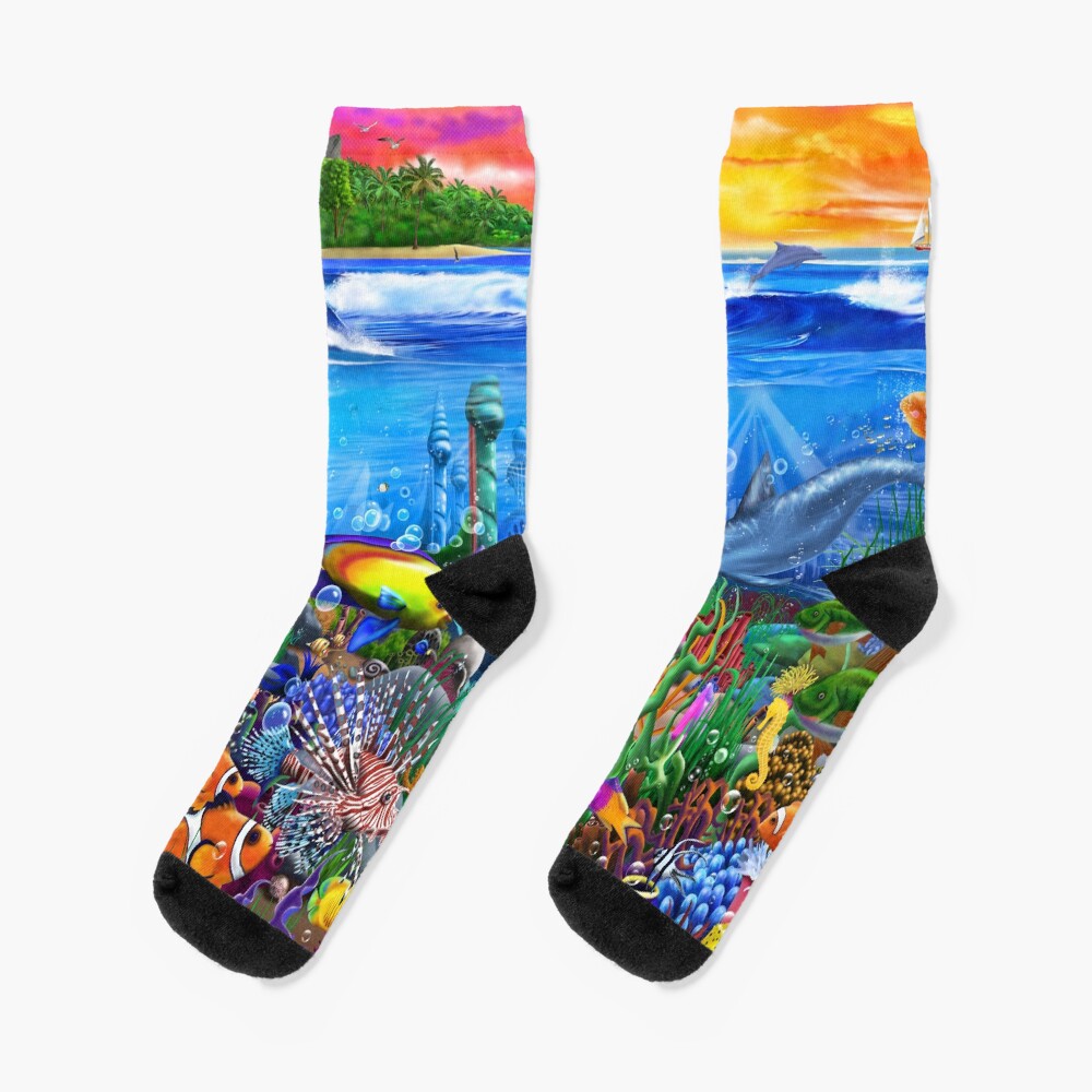 Mysterious Undersea City Socks