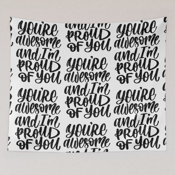 Item preview, You're Awesome & I'm Proud of You - Hand Lettering designed and sold by TheBubblyType.