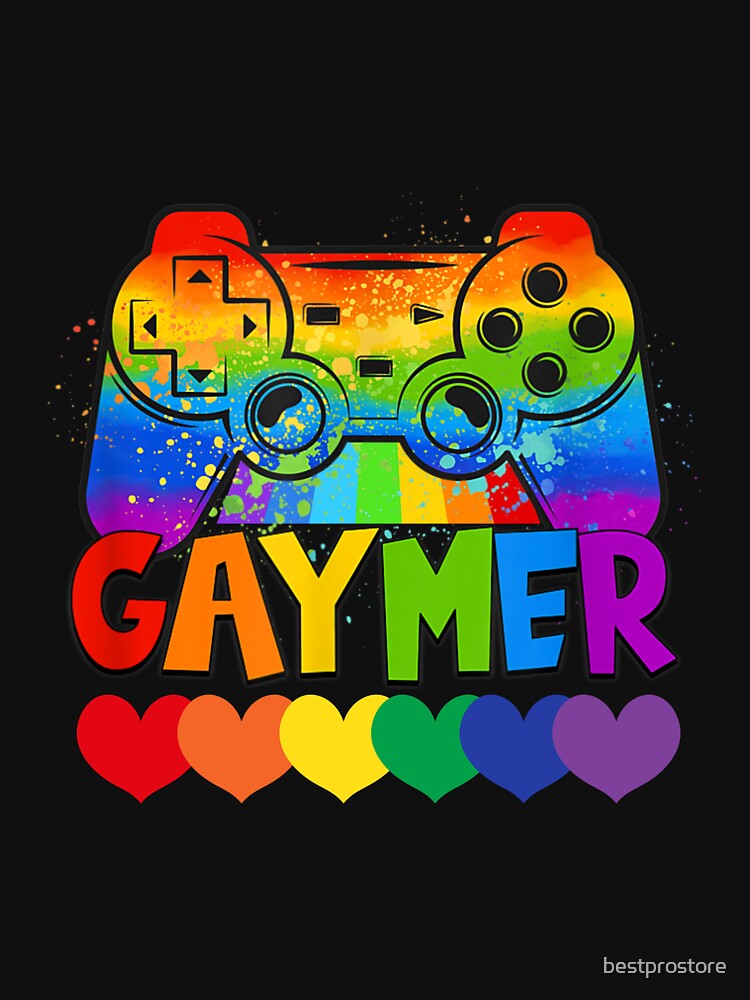 Gaymer Gay Pride Flag Lgbt Gamer Lgbtq Gaming Gamepad T Shirt For Sale By Bestprostore