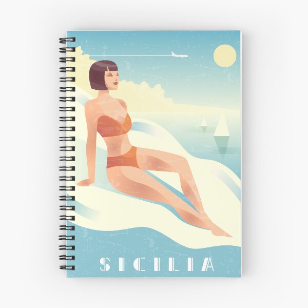Item preview, Sicilia, Italy - Boho Retro travel poster designed and sold by GreekTavern1979.