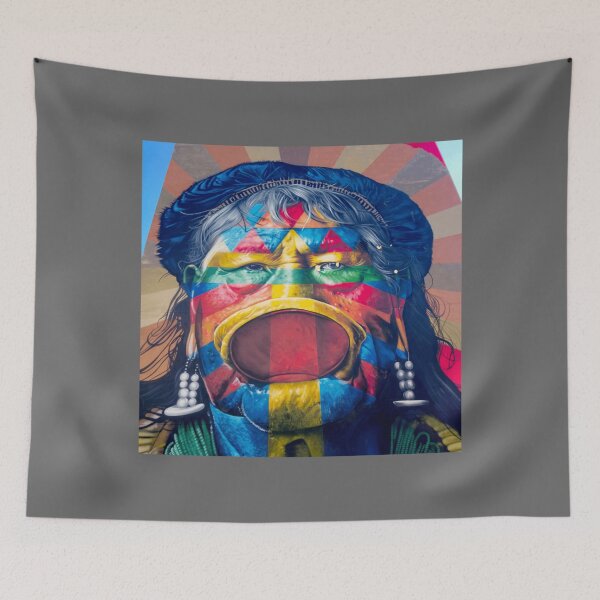 Artikelvorschau, Last Shaman Raoni, Eduardo Kobra Street Art Piece, Amazon Forest Classic entworfen und verkauft von AnahiDenesik.