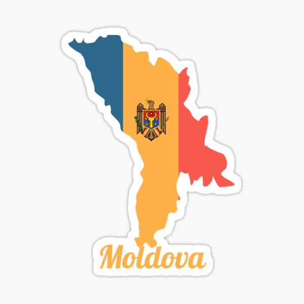 Country Flag Map Moldova Sticker For Sale By Adventure4Birds   St,small,507x507 Pad,600x600,f8f8f8 