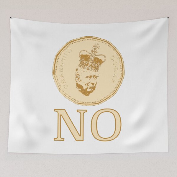 Item preview, No King Charles on Canadian money designed and sold by Signs for Dark Times.