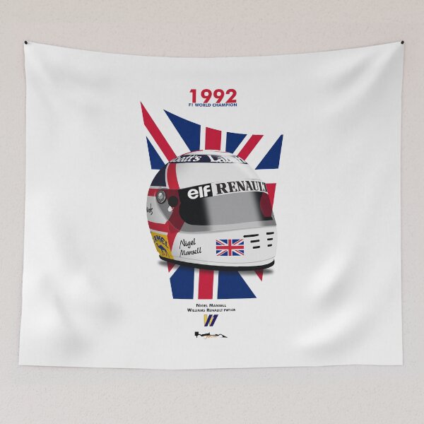 Item preview, Nigel Mansell 1992 - Helmet flag champion designed and sold by JageOwen.