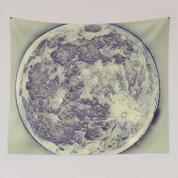 Item preview, Full Moon In Pen And Ink designed and sold by Fearless-Fox.