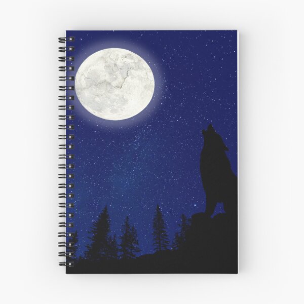 Item preview, Moonlit Mountain Sky Wolf Howl designed and sold by MMwolfdogden.