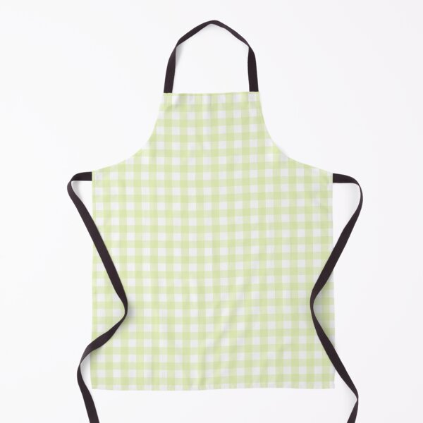 Vintage Aqua Green Gingham Cross Stitched Embroidered Apron Home Sewn Vintage Aqua Green Gingham Cross Stitched Embroidered Apron Home Sewn