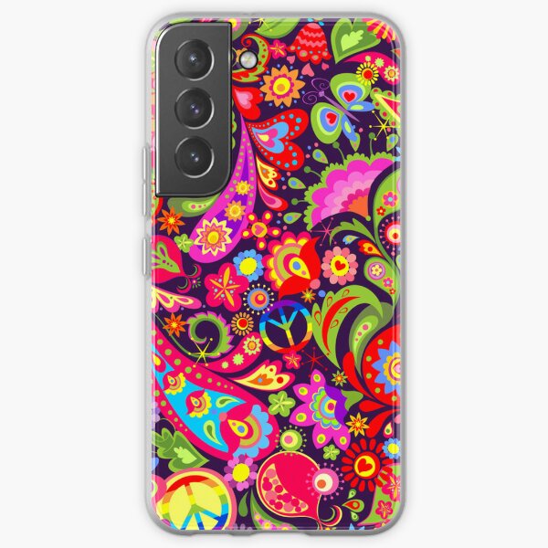 Psychedelic Hippy Retro Peace Be Hippie Samsung Galaxy Soft Case