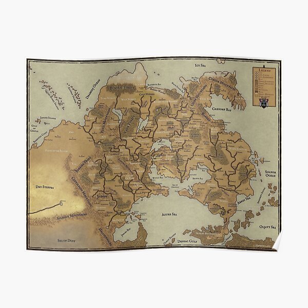 Greyhawk World Map Poster