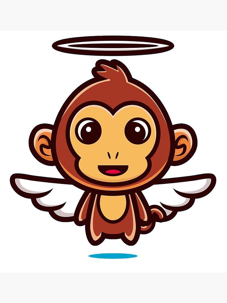 Monkey Angel Greeting Cards for Sale