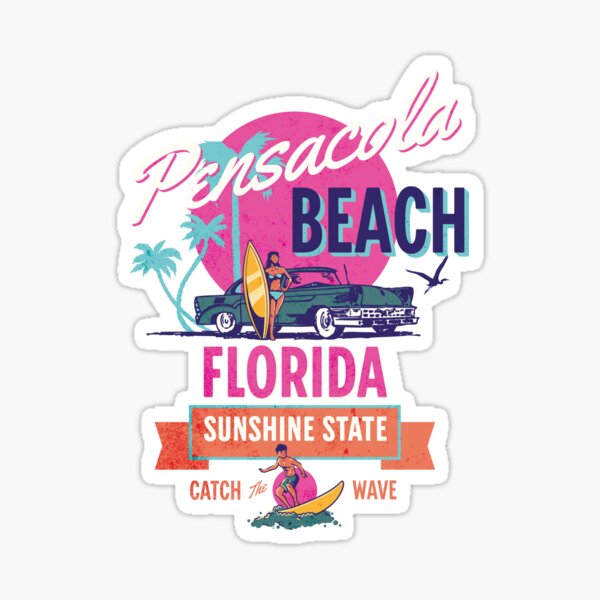 Item preview, Pensacola Beach Retro Florida designed and sold by jiromie.