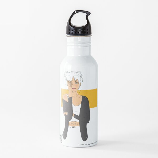 Chica moños Botella de agua