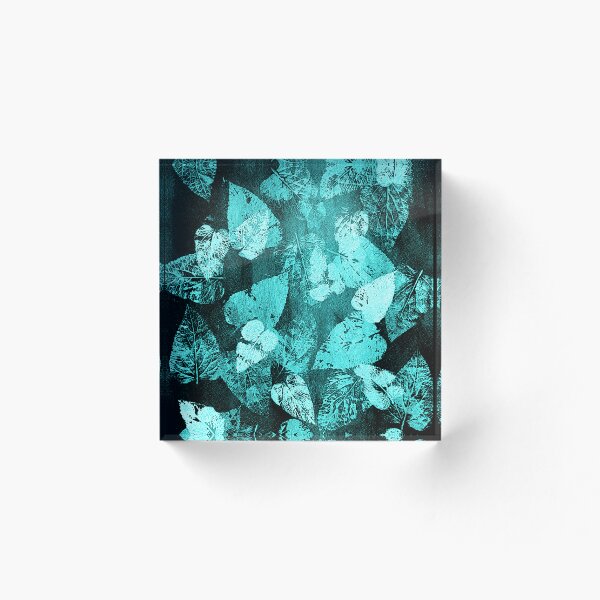 Item preview, Floating leaves Blue on Black by Kathryn Boundy designed and sold by OB-Studio.