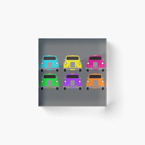 Item preview, 6 multicoloured London taxi cabs Classic designed and sold by EnidJohnston.