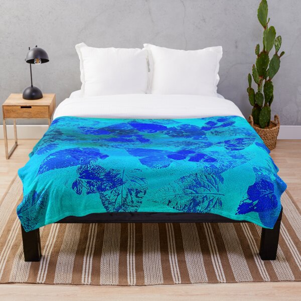 Item preview, Floating leaves Blue on Blue by Kathryn Boundy designed and sold by OB-Studio.