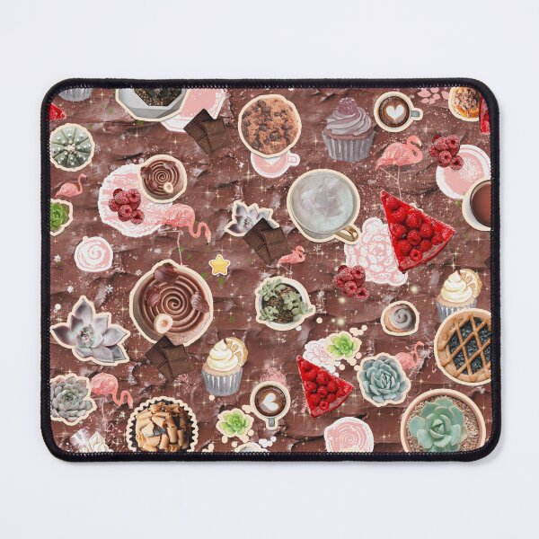 Item preview, Cake flamingo succulent chocolate cakes  pattern for bakery lovers designed and sold by The Nerd Gift Source.